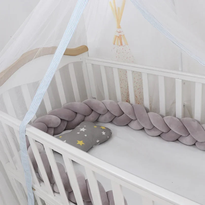 TOUR DE LIT TRESSE | BEIGE-GRIS