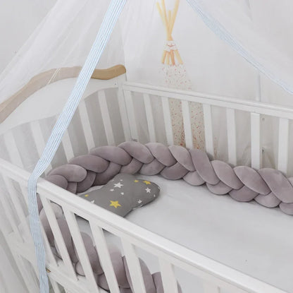TOUR DE LIT TRESSE | BEIGE-GRIS